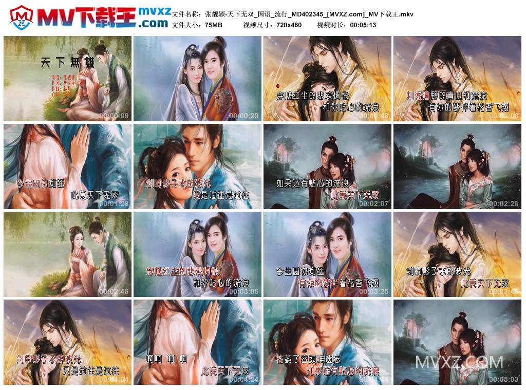 张靓颖-天下无双_国语_流行_MD402345